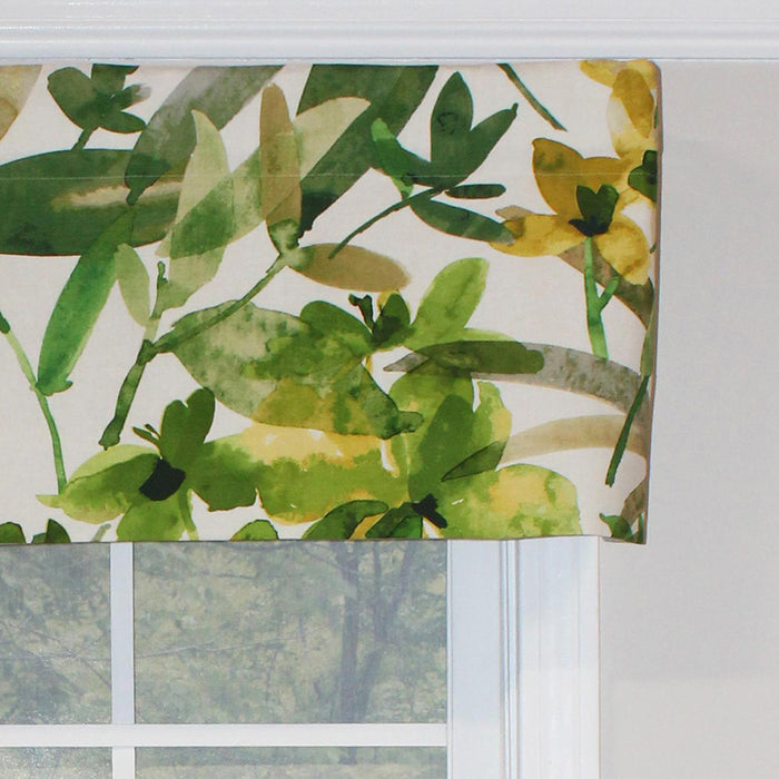RLF Home Autumn Tailored 100% Cotton with Fully Lined 3" Rod Pocket Valnance for Windows 50" x 14" Beige