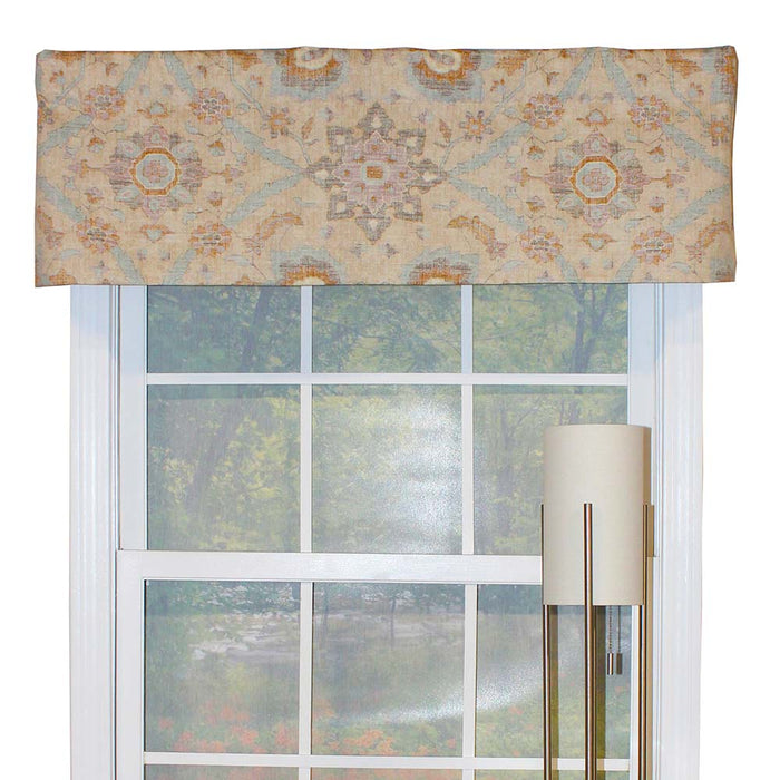 RLF Home Chavin Tailored Window Treatment Premium Quality Valance 3" Rod Pocket 50" x 14" Multi Powder