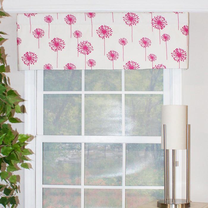 RLF Home Lily PaoTailored 100% Cotton with Fully Lined 3" Rod Pocket Valnance for Windows 50" x 14" Salmon