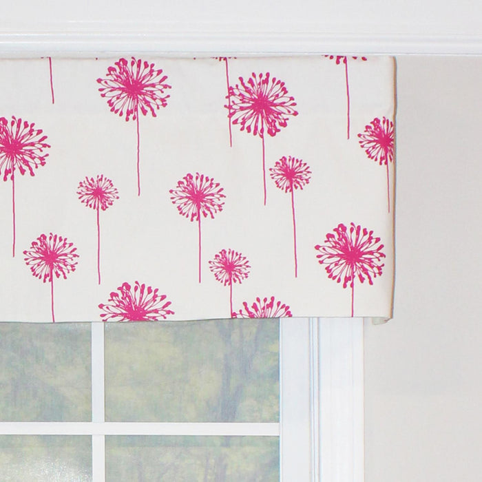 RLF Home Lily PaoTailored 100% Cotton with Fully Lined 3" Rod Pocket Valnance for Windows 50" x 14" Salmon