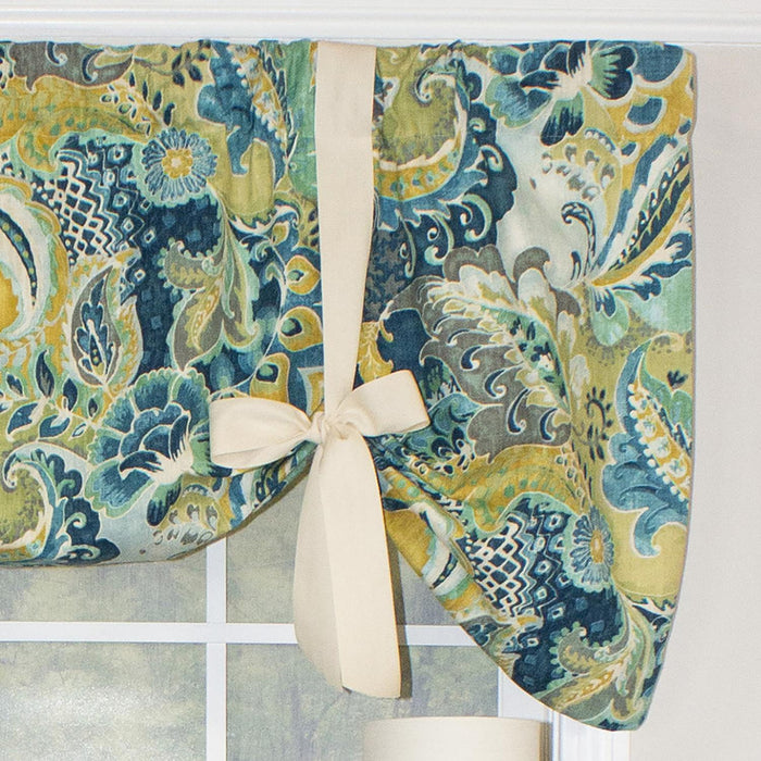 RLF Home Eccentric Tailored 100% Cotton with Fully Lined 3" Rod Pocket Valnance for Windows 50" x 20"