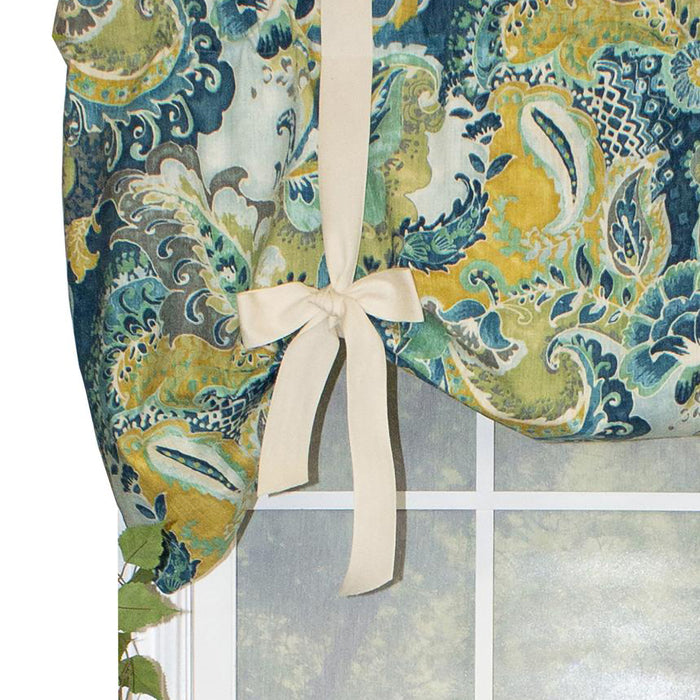 RLF Home Eccentric Tailored 100% Cotton with Fully Lined 3" Rod Pocket Valnance for Windows 50" x 20"
