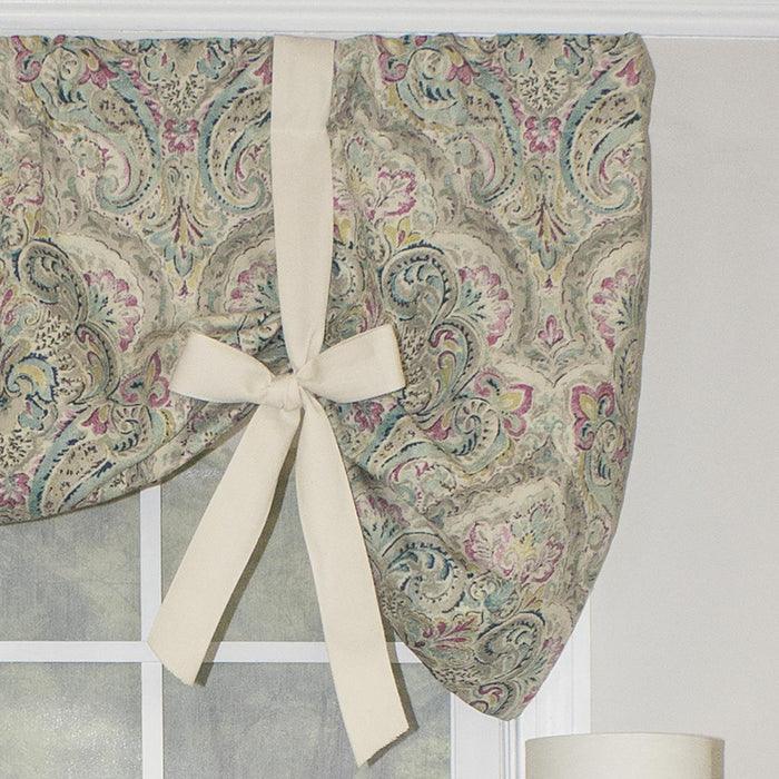RLF Home Lady Queen Tailored 100% Cotton with Fully Lined 3" Rod Pocket Valnance for Windows 50" x 20" Multi