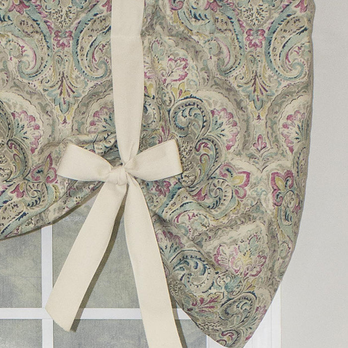 RLF Home Lady Queen Tailored 100% Cotton with Fully Lined 3" Rod Pocket Valnance for Windows 50" x 20" Multi