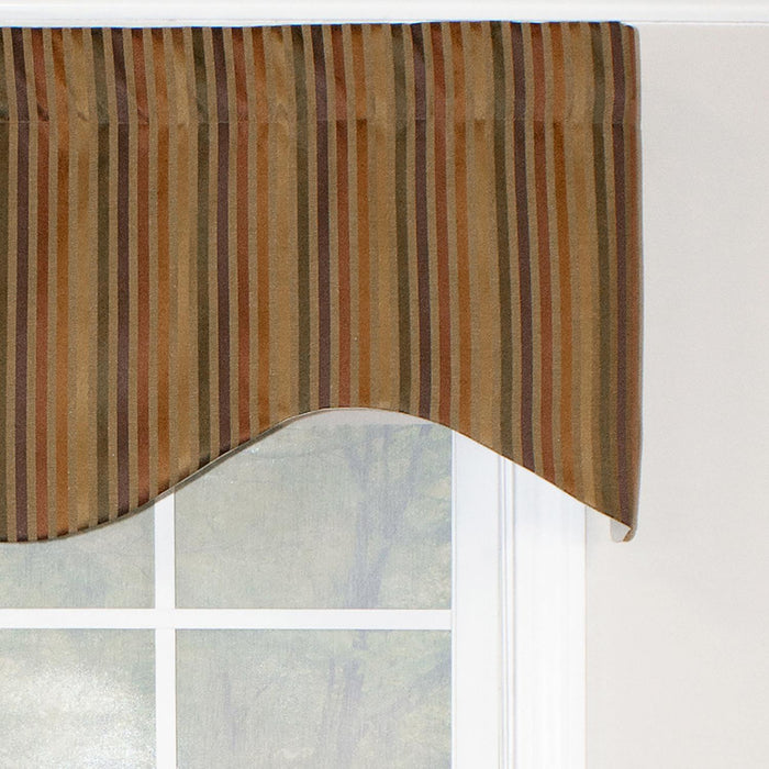 RLF Home Fast Lane Cornice 100% Cotton with Fully Lined 3" Rod Pocket Valnance for Windows 50" x 17" Cornucopia