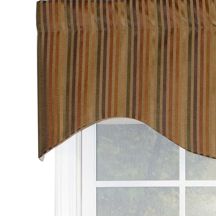 RLF Home Fast Lane Cornice 100% Cotton with Fully Lined 3" Rod Pocket Valnance for Windows 50" x 17" Cornucopia