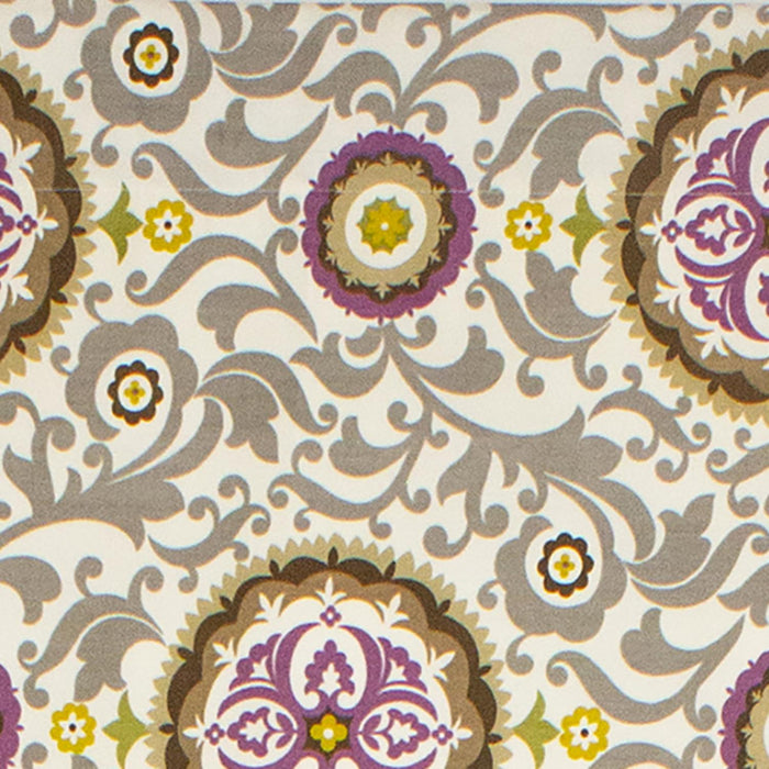 RLF Home Celestial Cornice 100% Cotton with Fully Lined 3" Rod Pocket Valnance for Windows 50" x 17" Sterling