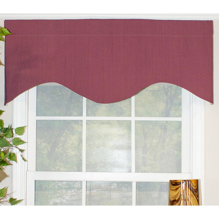 RLF Home Classic Cornice 100% Cotton with Fully Lined 3" Rod Pocket Valnance for Windows 50" x 17" Lavender