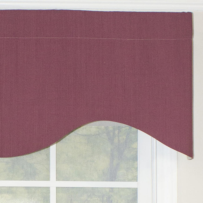 RLF Home Classic Cornice 100% Cotton with Fully Lined 3" Rod Pocket Valnance for Windows 50" x 17" Lavender
