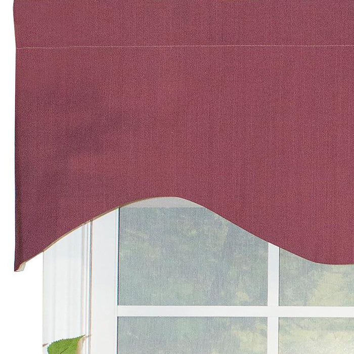 RLF Home Classic Cornice 100% Cotton with Fully Lined 3" Rod Pocket Valnance for Windows 50" x 17" Lavender