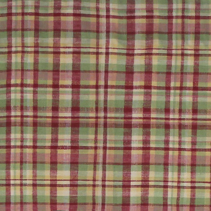RLF Home Plaided Regal 100% Cotton with Fully Lined 3" Rod Pocket Valnance for Windows 50" x 17"