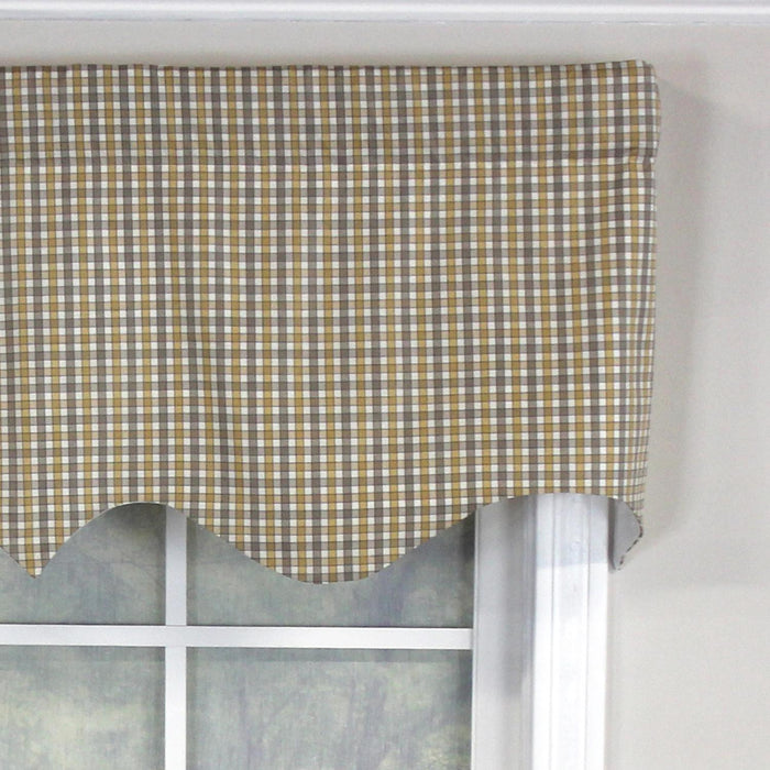 RLF Home Gee Regal 100% Cotton with Fully Lined 3" Rod Pocket Valnance for Windows 50" x 17" Gray