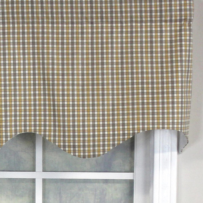 RLF Home Gee Regal 100% Cotton with Fully Lined 3" Rod Pocket Valnance for Windows 50" x 17" Gray