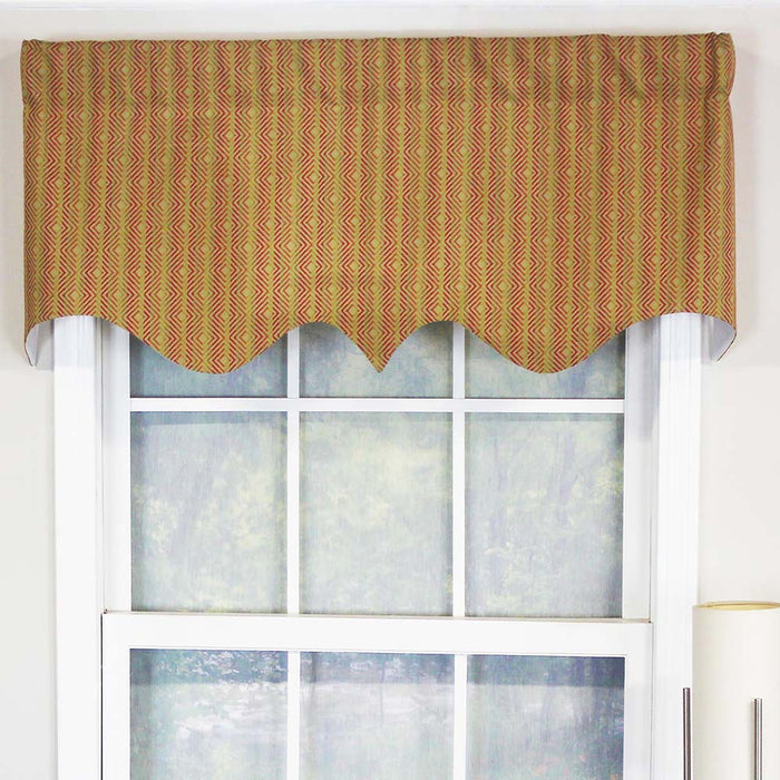 RLF Home Serrated Window Treatment Regal Premium Quality Valance 3" rod pocket 50" x 17" Aloe