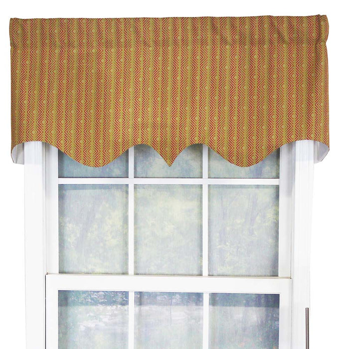 RLF Home Serrated Window Treatment Regal Premium Quality Valance 3" rod pocket 50" x 17" Aloe