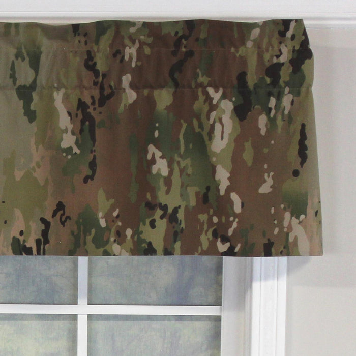 RLF Home Cloak Tailored 100% Cotton with Fully Lined 3" Rod Pocket Valnance for Windows 50" x 14" Green