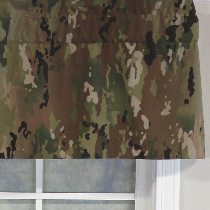 RLF Home Cloak Tailored 100% Cotton with Fully Lined 3" Rod Pocket Valnance for Windows 50" x 14" Green