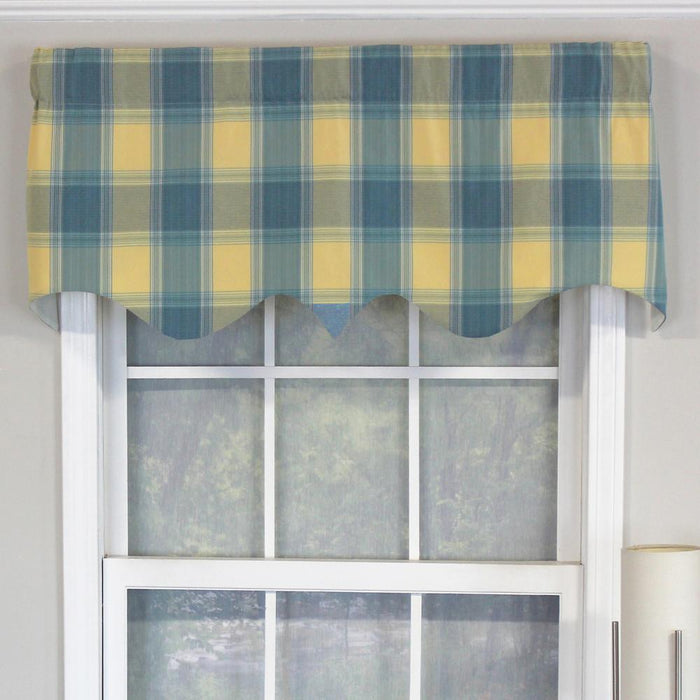 Syon Park Plaid Regal Style 3" Rod Pocket Valance 50" x 17" Multicolor by RLF Home