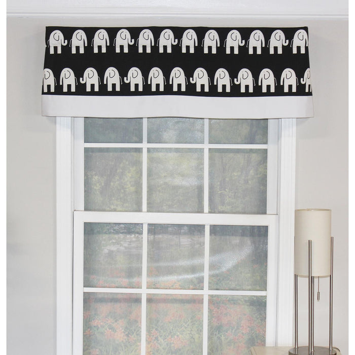 RLF Home Ele Banded 100% Cotton with Fully Lined 3" Rod Pocket Valnance for Windows 50" x 15"