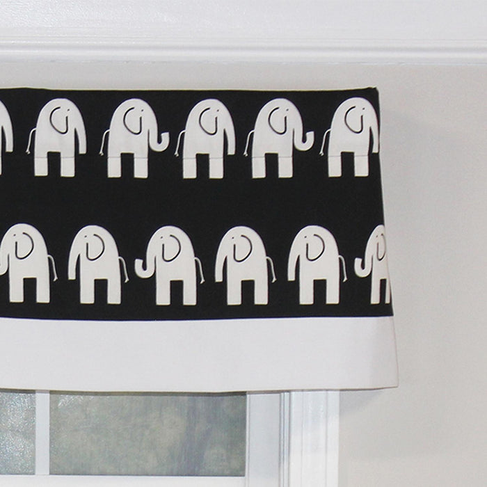 RLF Home Ele Banded 100% Cotton with Fully Lined 3" Rod Pocket Valnance for Windows 50" x 15"