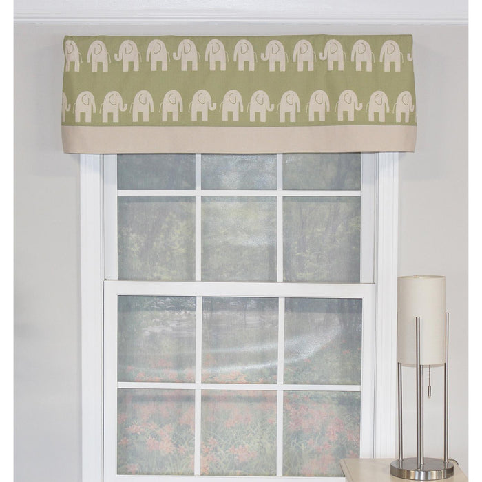 RLF Home Ele Banded 100% Cotton with Fully Lined 3" Rod Pocket Valnance for Windows 50" x 15"