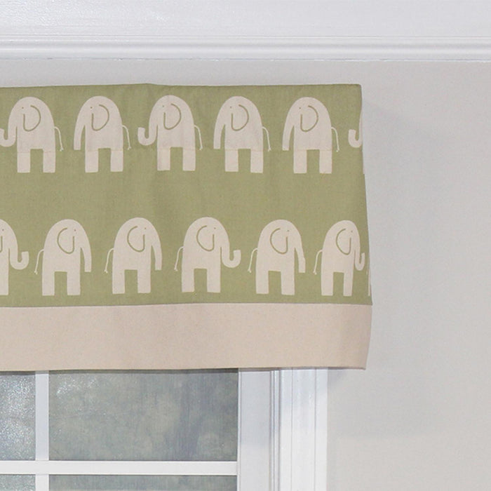 RLF Home Ele Banded 100% Cotton with Fully Lined 3" Rod Pocket Valnance for Windows 50" x 15"