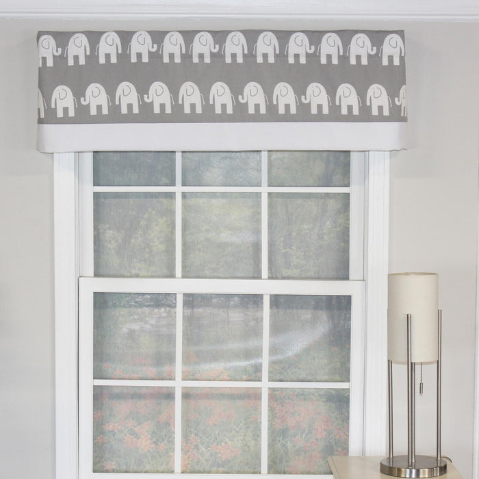 RLF Home Ele Banded 100% Cotton with Fully Lined 3" Rod Pocket Valnance for Windows 50" x 15"