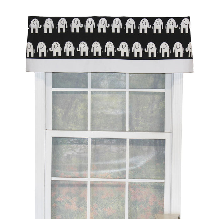 RLF Home Ele Banded 100% Cotton with Fully Lined 3" Rod Pocket Valnance for Windows 50" x 15"