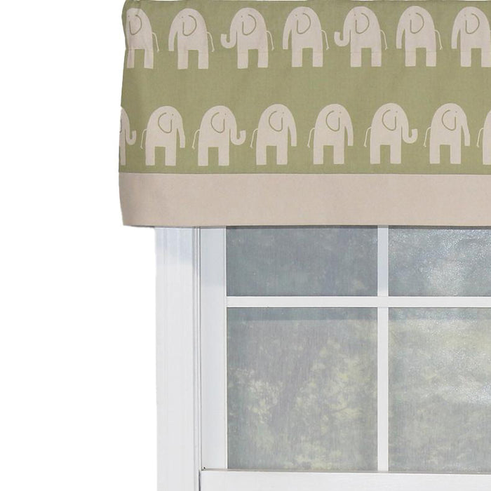RLF Home Ele Banded 100% Cotton with Fully Lined 3" Rod Pocket Valnance for Windows 50" x 15"