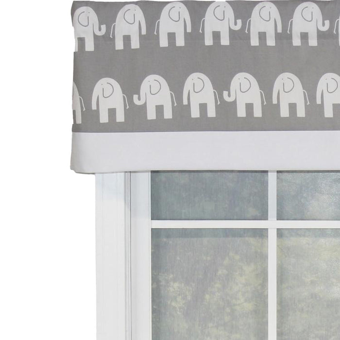 RLF Home Ele Banded 100% Cotton with Fully Lined 3" Rod Pocket Valnance for Windows 50" x 15"