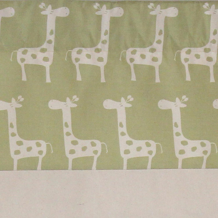 RLF Home Girafee Banded 100% Cotton with Fully Lined 3" Rod Pocket Valnance for Windows 50" x 15" Fern