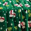 Plazatex Green Snowman plush Decorative Christmas Machine Washable Throw 50" X 60" Green