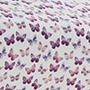 Plazatex Luxurious Ultra Soft Lightweight Rose Butterfly Printed Bed Blanket White/Purple
