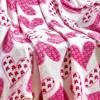 Plazatex Scarlett All Season Micro Plush Decorative Valentine Throw Blanket 50" X 60" Pink