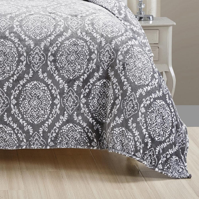 Plazatex Gracey Printed Luxurious Ultra Soft Lightweight Bed Blanket Multicolor