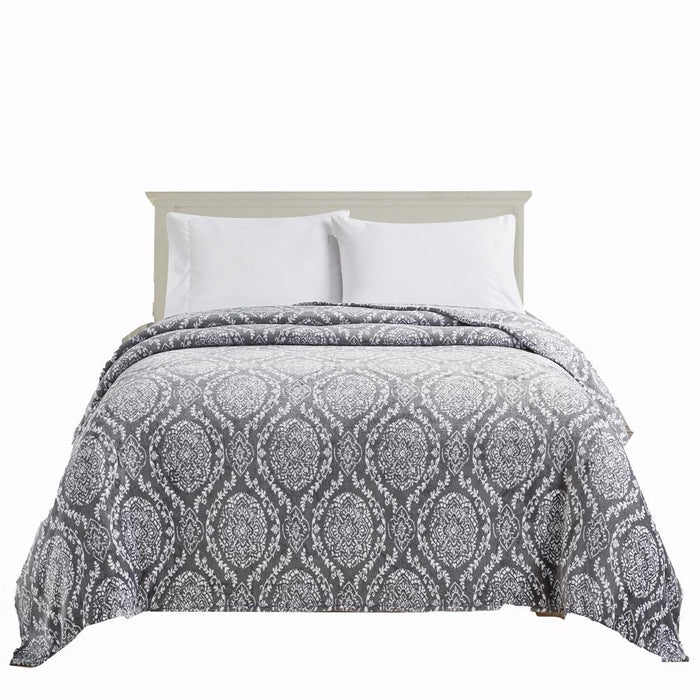 Plazatex Gracey Printed Luxurious Ultra Soft Lightweight Bed Blanket Multicolor