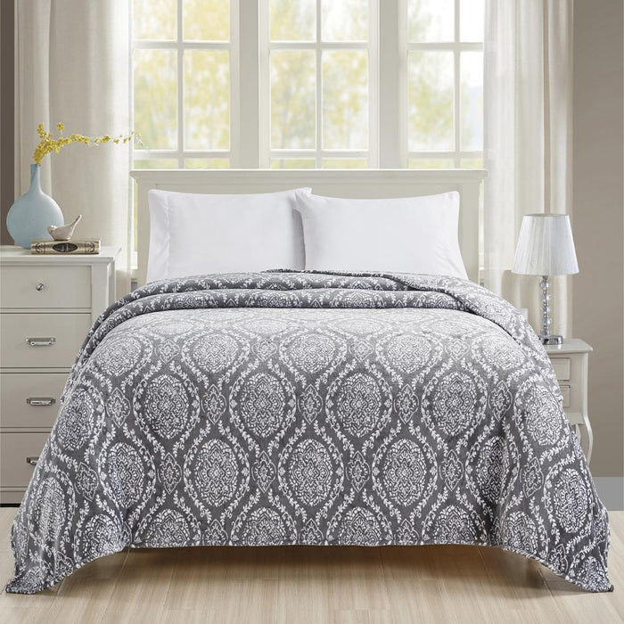 Plazatex Gracey Printed Luxurious Ultra Soft Lightweight Bed Blanket Multicolor