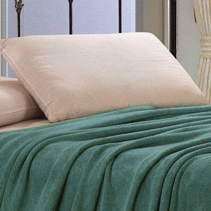Plazatex Micro Plush Solid Parteen Soft Comfortable and Lightweight All Seasons Blanket Twin Green