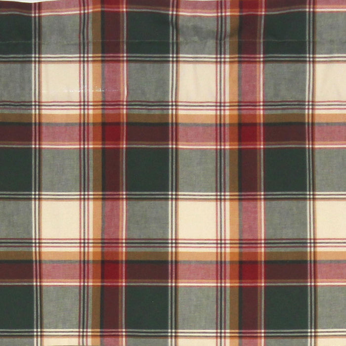 RLF Home Cabin Plaid Tailored 100% Cotton with Fully Lined 3" Rod Pocket Valnance for Windows 50" x 14" Forest
