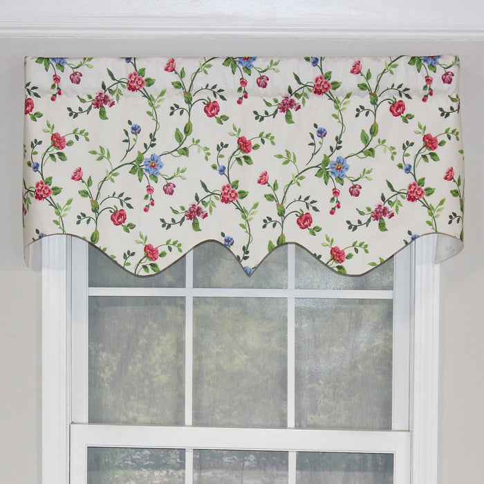 English Ivy Regal Style 3" Rod Pocket Valance 50" x 17" Spring by RLF Home