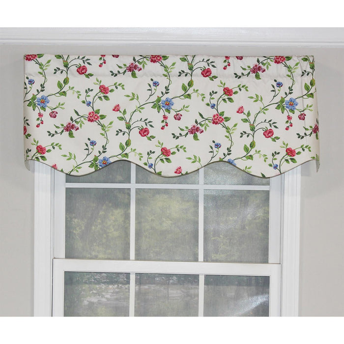 RLF Home English Ivy Provance 100% Cotton with Fully Lined 3" Rod Pocket Valnance for Windows 50" x 15" Spring