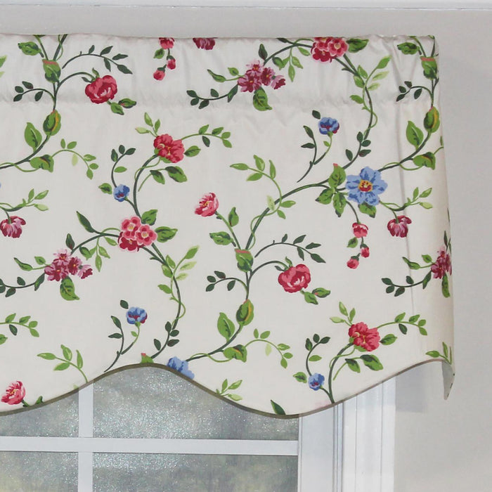 RLF Home English Ivy Provance 100% Cotton with Fully Lined 3" Rod Pocket Valnance for Windows 50" x 15" Spring