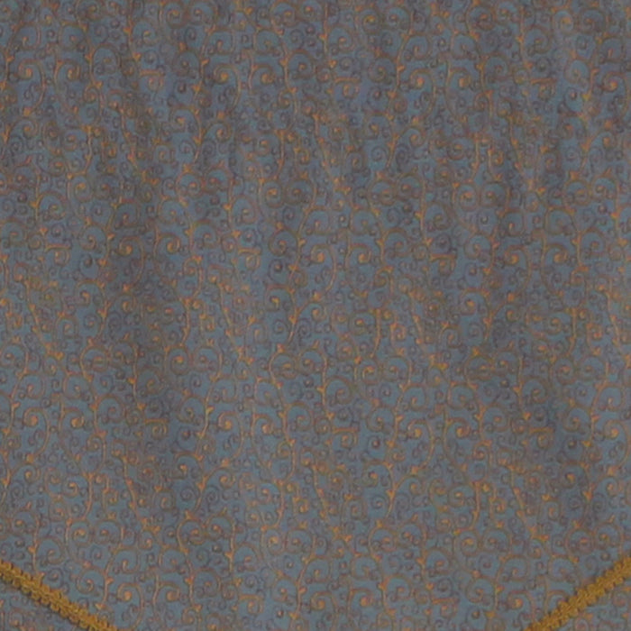 RLF Home Bluebell Trimmed Cornice 100% Cotton with Fully Lined 3" Rod Pocket Valnance for Windows 50" x 17" Blue