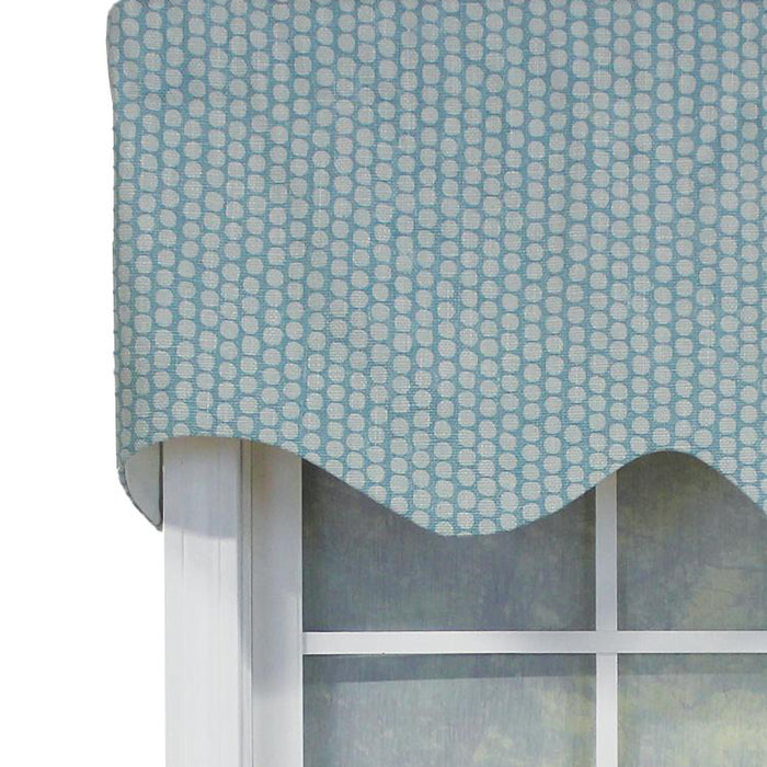 RLF Home Circles Regal 100% Cotton with Fully Lined 3" Rod Pocket Valnance for Windows 50" x 17" Spa