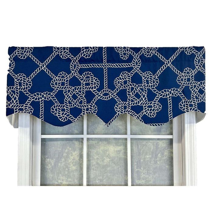 Ralph Lauren Ruffled Provance 3" Rod Pocket Valance 50" x 17" Blue by RLF Home