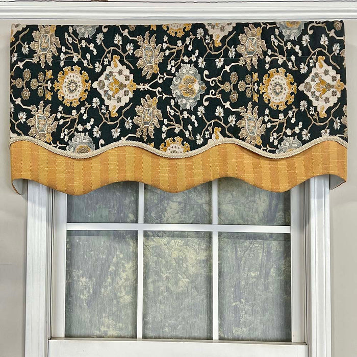 RLF Home Centennial Glory Window Treatment Premium Quality Valance 3" Rod Pocket 50" x 16" Cobalt Blue