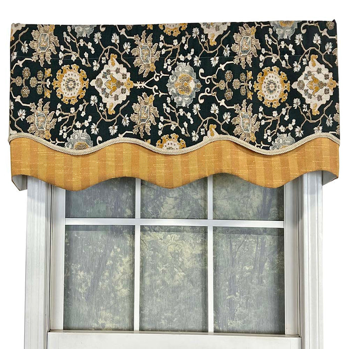 RLF Home Centennial Glory Window Treatment Premium Quality Valance 3" Rod Pocket 50" x 16" Cobalt Blue