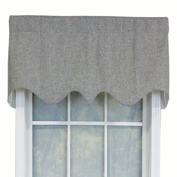 RLF Home R-Crosby Essential Solid Color Fabric Printed Regal Valance 3" Rod Pocket 50" x 17" Ash Gray