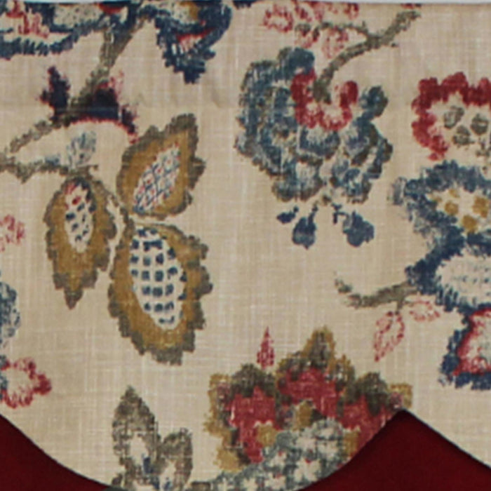 RLF Home Silvia Petticoat 100% Cotton with Fully Lined 3" Rod Pocket Valnance for Windows 50" x 15" Walnut