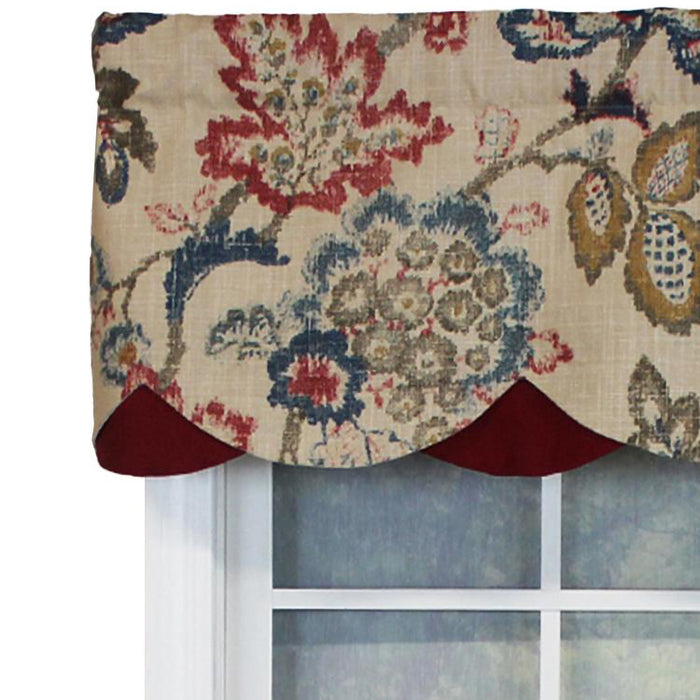 RLF Home Silvia Petticoat 100% Cotton with Fully Lined 3" Rod Pocket Valnance for Windows 50" x 15" Walnut